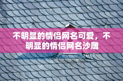 不明显的情侣网名可爱，不明显的情侣网名沙雕