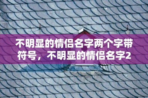 不明显的情侣名字两个字带符号，不明显的情侣名字2019