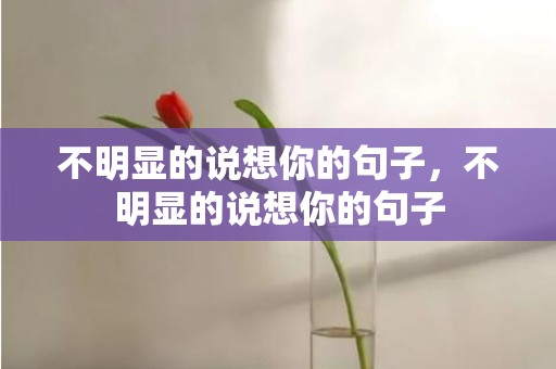 不明显的说想你的句子，不明显的说想你的句子