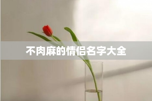 不肉麻的情侣名字大全