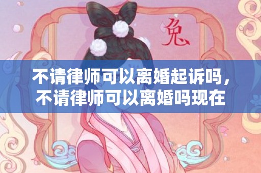 不请律师可以离婚起诉吗，不请律师可以离婚吗现在