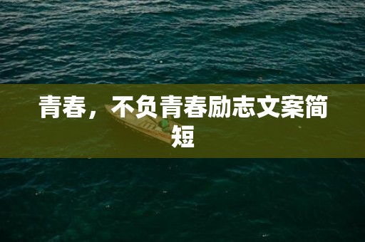 青春，不负青春励志文案简短