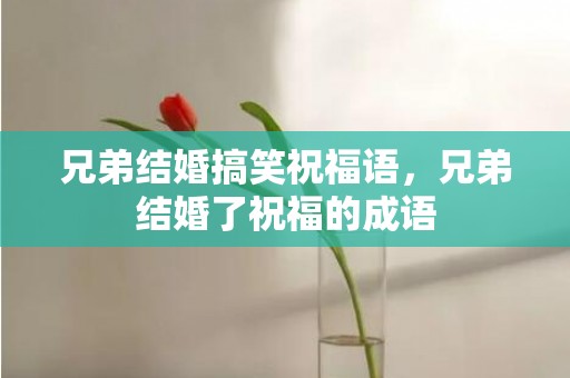 兄弟结婚搞笑祝福语，兄弟结婚了祝福的成语