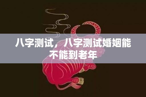 八字测试，八字测试婚姻能不能到老年