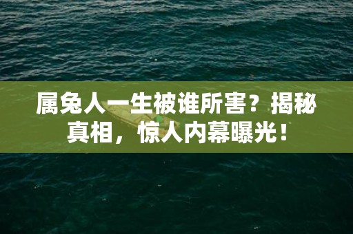 属兔人一生被谁所害？揭秘真相，惊人内幕曝光！