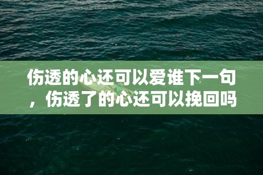 伤透的心还可以爱谁下一句，伤透了的心还可以挽回吗（伤透了的心还可以挽回吗是什么歌）