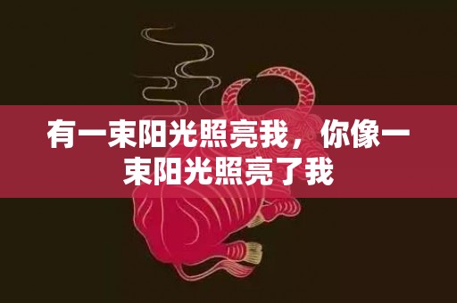 有一束阳光照亮我，你像一束阳光照亮了我