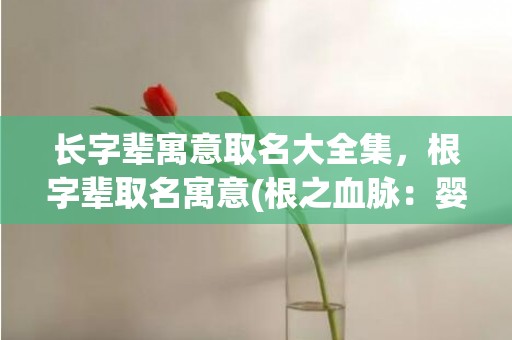 长字辈寓意取名大全集，根字辈取名寓意(根之血脉：婴儿取名指南)