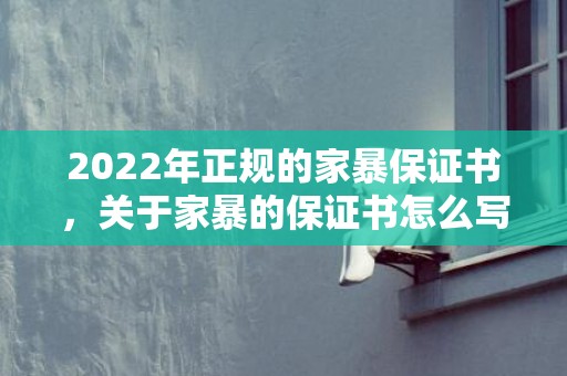 2022年正规的家暴保证书，关于家暴的保证书怎么写