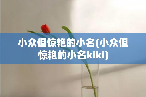 小众但惊艳的小名(小众但惊艳的小名kiki)