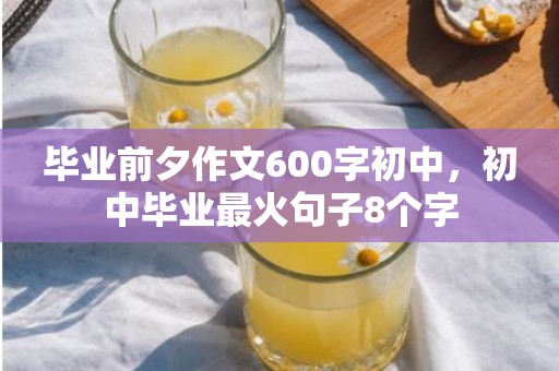 毕业前夕作文600字初中，初中毕业最火句子8个字