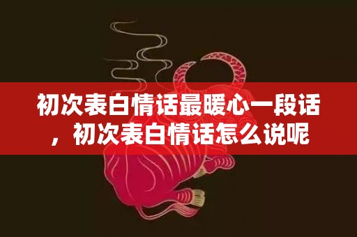 初次表白情话最暖心一段话，初次表白情话怎么说呢