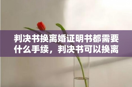 判决书换离婚证明书都需要什么手续，判决书可以换离婚证书吗