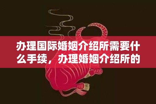 办理国际婚姻介绍所需要什么手续，办理婚姻介绍所的流程