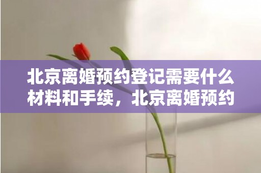 北京离婚预约登记需要什么材料和手续，北京离婚预约登记查询