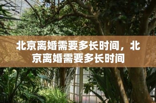 北京离婚需要多长时间，北京离婚需要多长时间