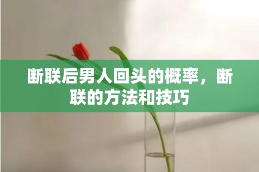 断联后男人回头的概率，断联的方法和技巧