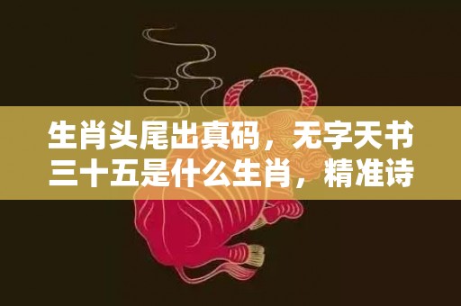 生肖头尾出真码，无字天书三十五是什么生肖，精准诗词落实