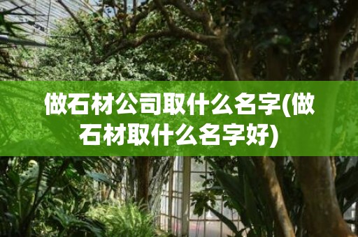 做石材公司取什么名字(做石材取什么名字好)