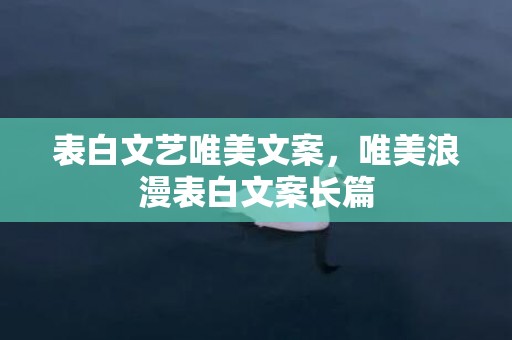 表白文艺唯美文案，唯美浪漫表白文案长篇