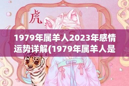 1979年属羊人2023年感情运势详解(1979年属羊人是什么命)