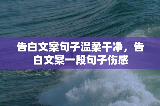 告白文案句子温柔干净，告白文案一段句子伤感