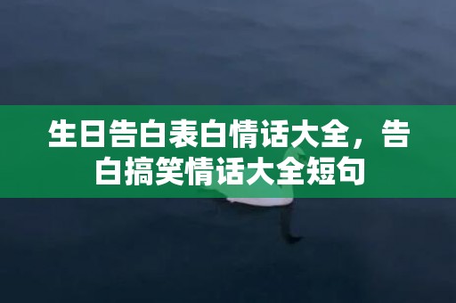 生日告白表白情话大全，告白搞笑情话大全短句