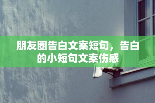 朋友圈告白文案短句，告白的小短句文案伤感