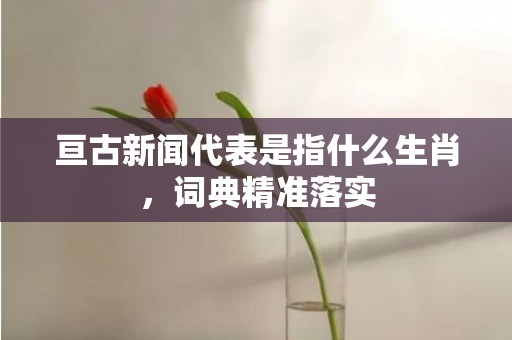 亘古新闻代表是指什么生肖，词典精准落实