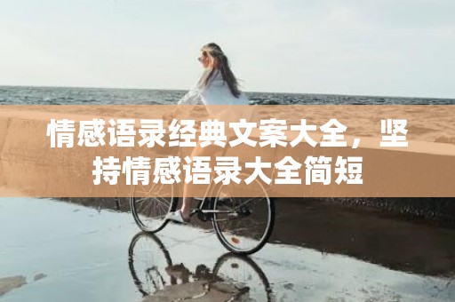 情感语录经典文案大全，坚持情感语录大全简短