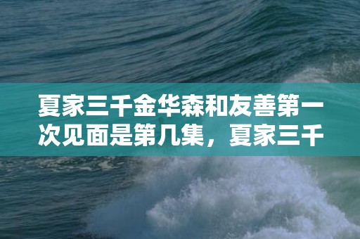 夏家三千金华森和友善第一次见面是第几集，夏家三千金华森和夏友善