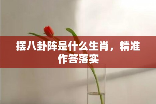 摆八卦阵是什么生肖，精准作答落实