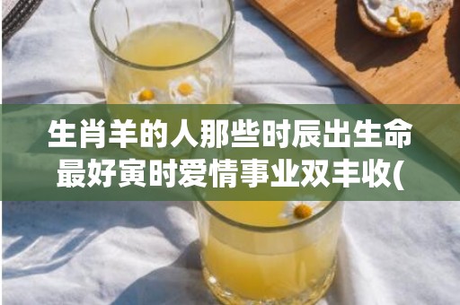 生肖羊的人那些时辰出生命最好寅时爱情事业双丰收(那些年份是羊生肖)