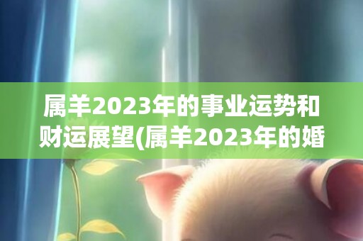 属羊2023年的事业运势和财运展望(属羊2023年的婚姻)