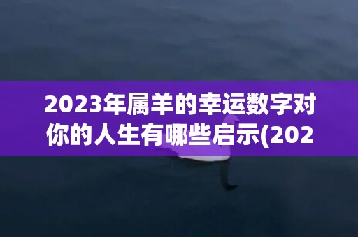 2023年属羊的幸运数字对你的人生有哪些启示(2023年属羊的人的全年运势)