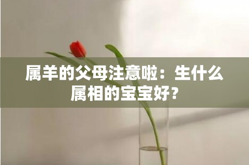 属羊的父母注意啦：生什么属相的宝宝好？