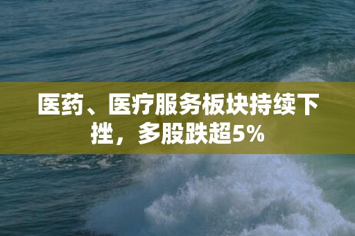 医药、医疗服务板块持续下挫，多股跌超5%