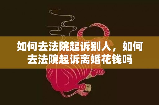 如何去法院起诉别人，如何去法院起诉离婚花钱吗