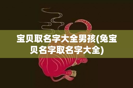 宝贝取名字大全男孩(兔宝贝名字取名字大全)