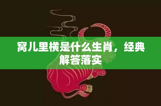 窝儿里横是什么生肖，经典解答落实