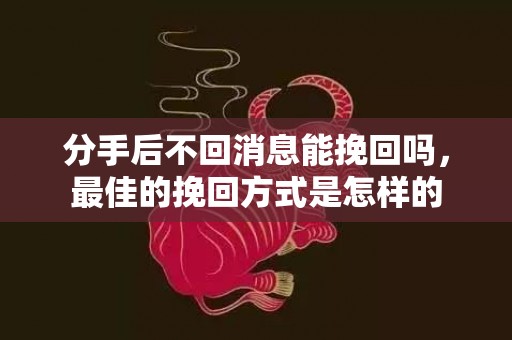 分手后不回消息能挽回吗，最佳的挽回方式是怎样的