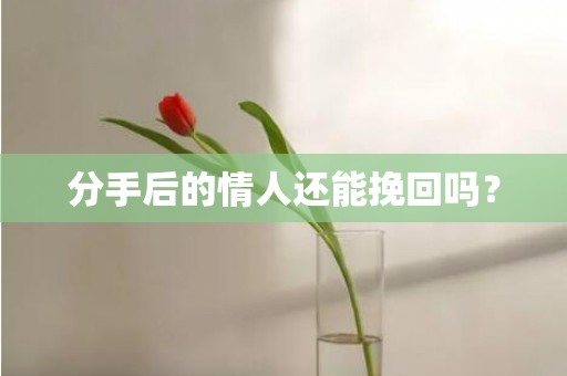 分手后的情人还能挽回吗？