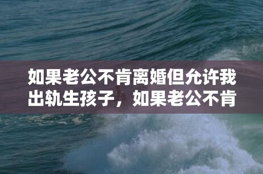 如果老公不肯离婚但允许我出轨生孩子，如果老公不肯离婚怎么办