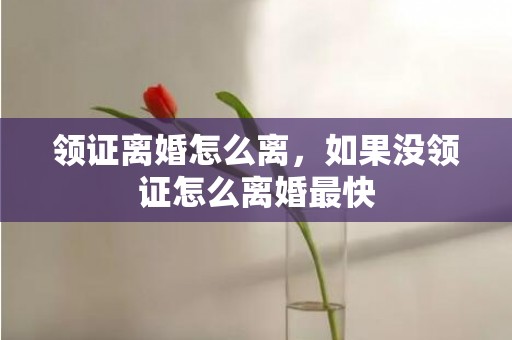 领证离婚怎么离，如果没领证怎么离婚最快