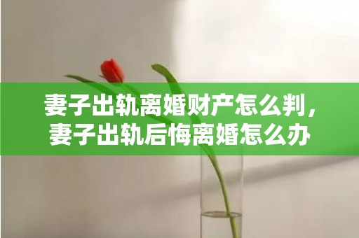 妻子出轨离婚财产怎么判，妻子出轨后悔离婚怎么办