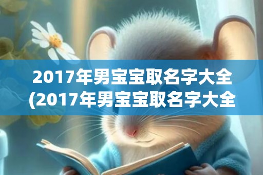 2017年男宝宝取名字大全(2017年男宝宝取名字大全)