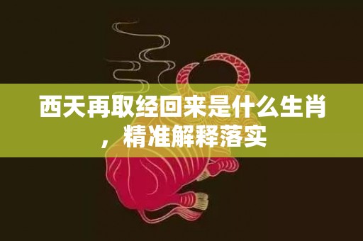 西天再取经回来是什么生肖，精准解释落实