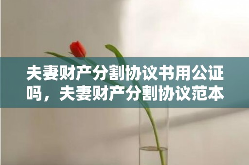 夫妻财产分割协议书用公证吗，夫妻财产分割协议范本大全