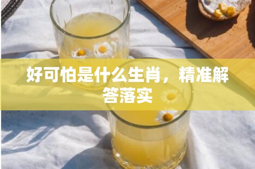 好可怕是什么生肖，精准解答落实