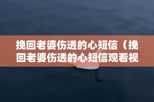 挽回老婆伤透的心短信（挽回老婆伤透的心短信观看视频）